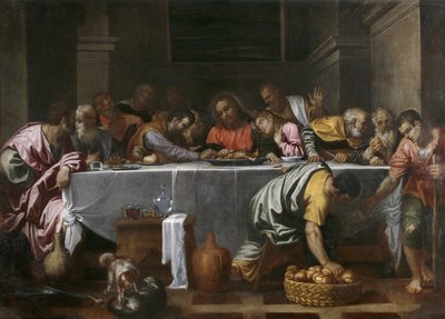 Poslední večeře od Agostino Carracci