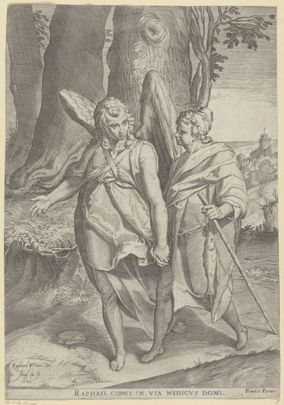 Tobiáš v Engelově od Agostino Carracci