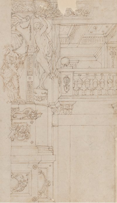 Studie k dekoracím trompe-l’oeil Palazzo Ducale Palazzo Pitti, Florencie, 1636-41. od Agostino Mitelli