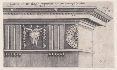 Doric Entablature, datováno 1528. od Agostino Veneziano