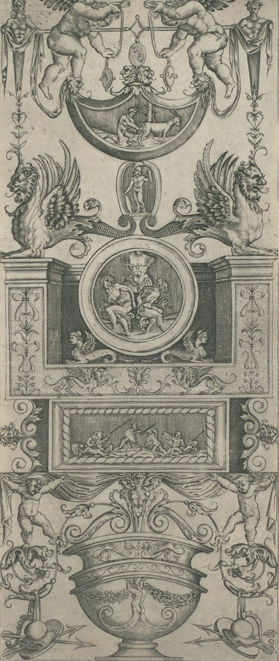 Ornament Panel, datováno 1521. od Agostino Veneziano.