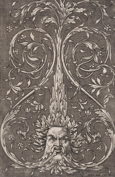 Ornamental Panel, ca. 1514-36. od Agostino Veneziano