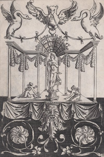 Ornamental Panel, ca. 1514-36. od Agostino Veneziano