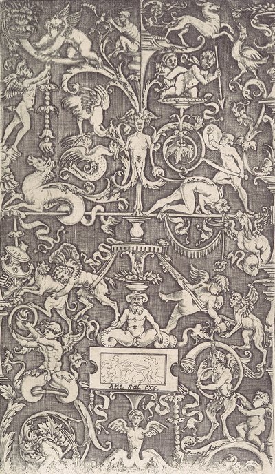 Ornamental Panel, ca. 1514-36. od Agostino Veneziano