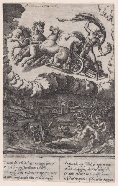 Phaeton, ca. 1514-36. od Agostino Veneziano
