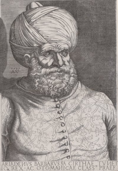 Portrét Barbarossy, 1535. od Agostino Veneziano