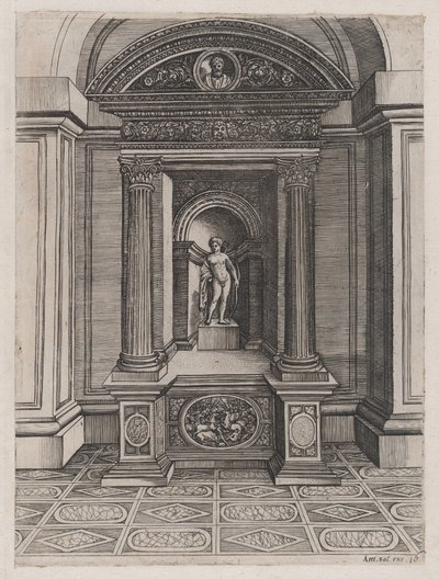 Zrcadlo římské velkoleposti: Erosův oltář, ca. 1514-36, ca. 1514-36. od Agostino Veneziano.