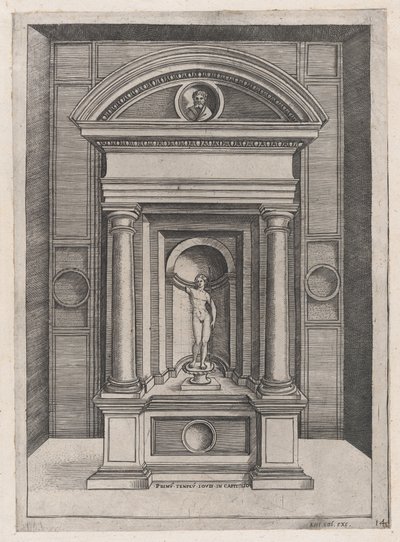 Zrcadlo římské velkoleposti: Jupiterův oltář v nejstarším chrámu na C..., ca. 1514-36. od Agostino Veneziano.