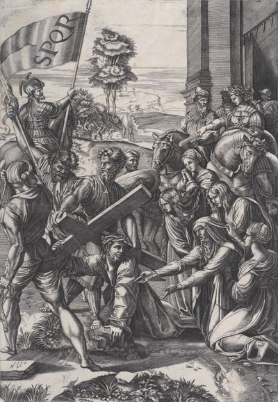 Nesení kříže, 1517. od Agostino Veneziano