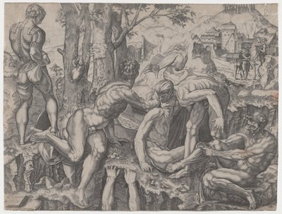Horolezci z roku 1524. od Agostino Veneziano