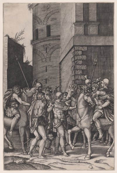 Setkání císaře s válečníkem, ca. 1516-17. od Agostino Veneziano