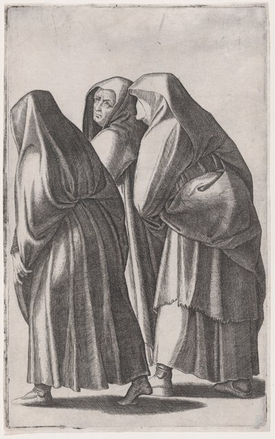 Tři svaté ženy jdoucí k hrobu, ca. 1514-36. od Agostino Veneziano