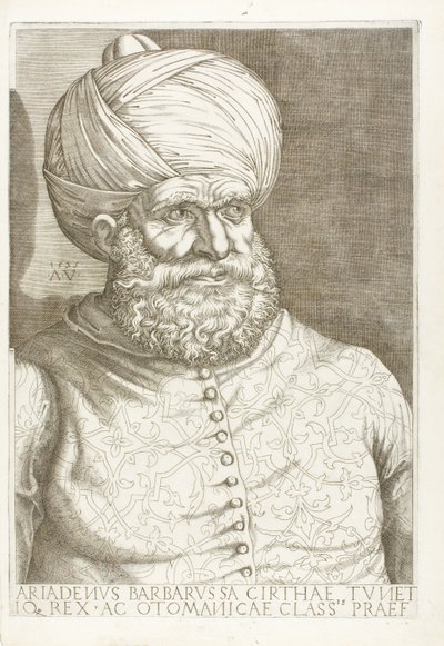 Portrét Barbarossy od Agostino dei Musi