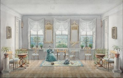 Přijímací pokoj v panském domě Gorki, 1831 od Agrafena Dmitrievna Blagovo