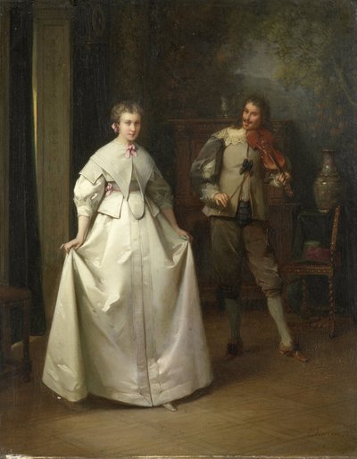 Tanec od Aimé Gabriel Adolphe Bourgoin