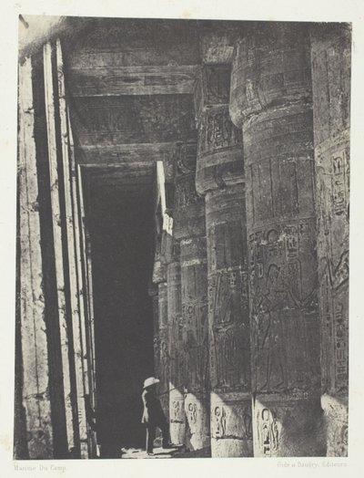 Medinet-Habou, galerie paláce Ramses-Méiamoun; Thebes od Aimé Rochas