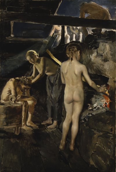 V sauně od Akseli Gallen-Kallela