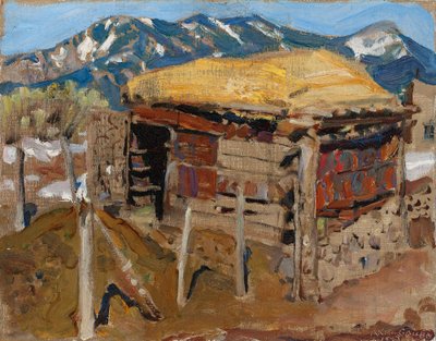 Kůlna v pohoří Taos od Akseli Gallen-Kallela