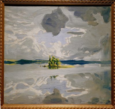 Mraky nad jezerem od Akseli Valdemar Gallen Kallela