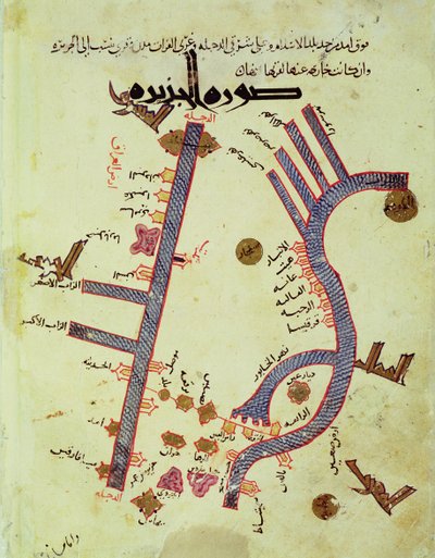 Tigris a Eufrat (vellum) od Al Istakhri