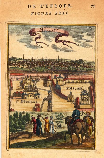 Moskva, 1683 od Alain Manesson Mallet