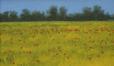 Žluté pole s máky, 2002 od Alan Byrne