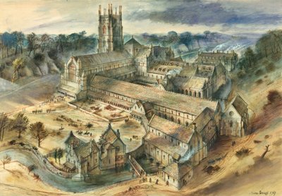 Fountains Abbey, c12. století, c1950-1970 od Alan Ernest Sorrell