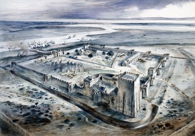 Hrad Portchester, 15. století, 60. léta 20. století od Alan Ernest Sorrell