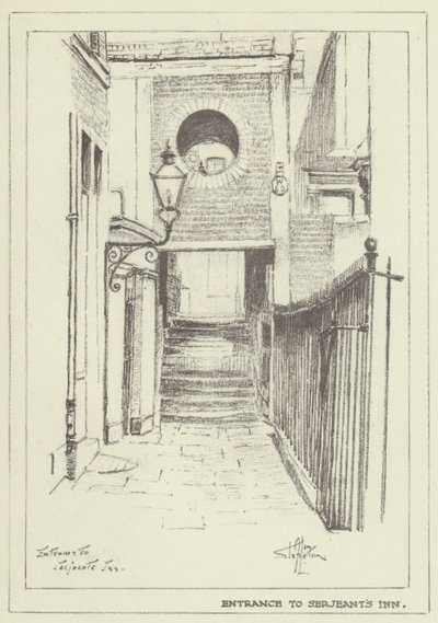 Vchod do hostince Serjeants Inn od Alan Stapleton