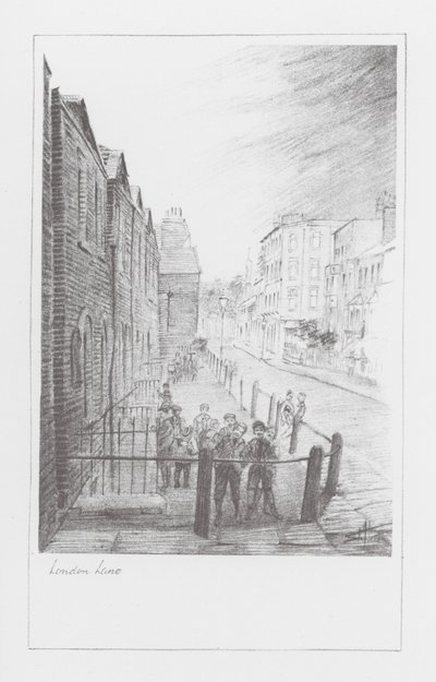 London Lanes: London Lane (litografie) od Alan Stapleton