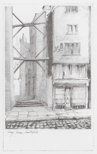 London Lanes: Long Lane, Smithfield (litografie) od Alan Stapleton