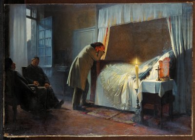 Posmrtné lože madam Bovaryové (malba na plátně) od Albert-Auguste Fourie