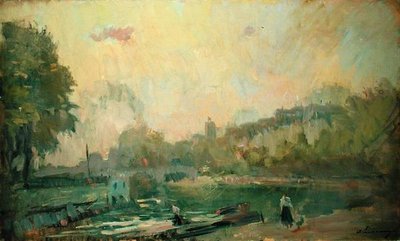 Podél Seiny (olej na plátně) od Albert Charles Lebourg