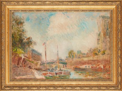 Notre-Dame ze Seiny (olej na plátně) od Albert Charles Lebourg