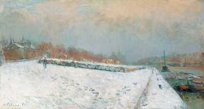 Port de Bercy, zima (olej na plátně) od Albert Charles Lebourg