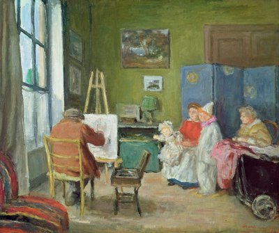Renoir maluje svou rodinu, Rue Caulaincourt od Albert Andre