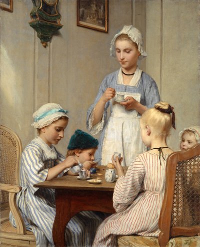 Děti u snídaně, 1879 od Albert Anker