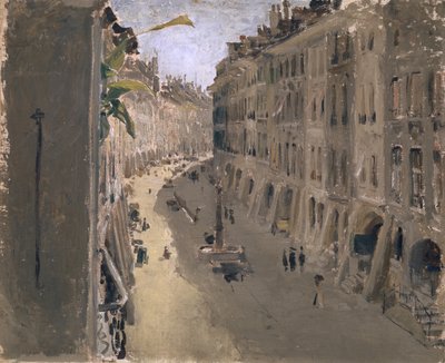 Gerechtigkeitsgasse v Bernu, kolem 1880-90 od Albert Anker