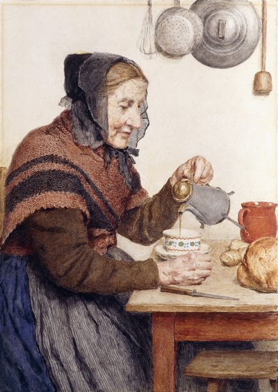 Babička s kávou, 1904 od Albert Anker