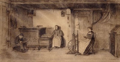 Ve Farmhouse Parlour, od Albert Anker