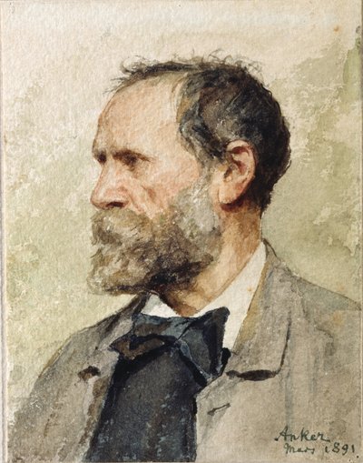 Autoportrét, 1891. od Albert Anker