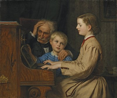 Píseň vlasti, 1874 od Albert Anker