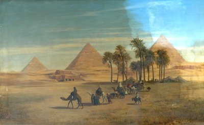 Pyramidy v Gíze, Egypt od Albert August Zimmermann