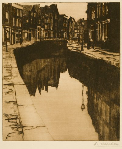 Kromboomssloot v Amsterodamu (II) od Albert Baertsoen