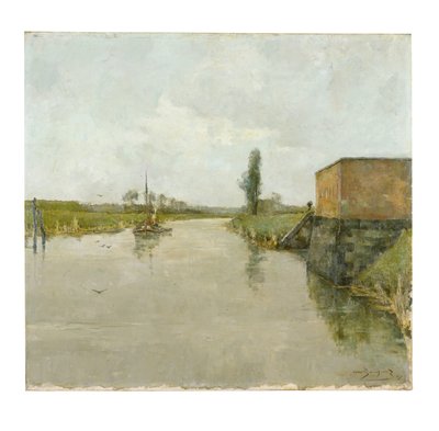 Řeka Scheldt v Dendemonde od Albert Baertsoen