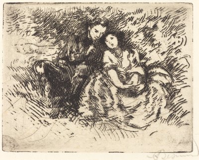 Amorous Conversation (Amoureuse konverzace) od Albert Besnard