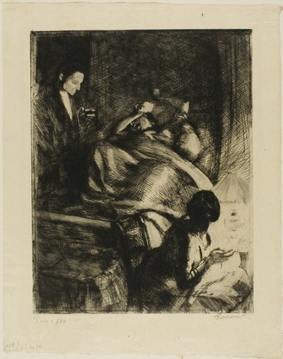 Dodávka, talíř tři od Žena od Albert Besnard
