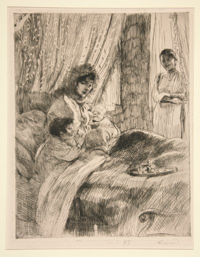 Oběd (nebo, Šťastné mateřství) [Lunch (nebo, Šťastné mateřství)] od Albert Besnard