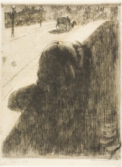 Sebevražda, deska jedenáct z Žena od Albert Besnard