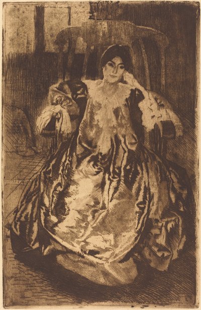 Hedvábné šaty od Albert Besnard